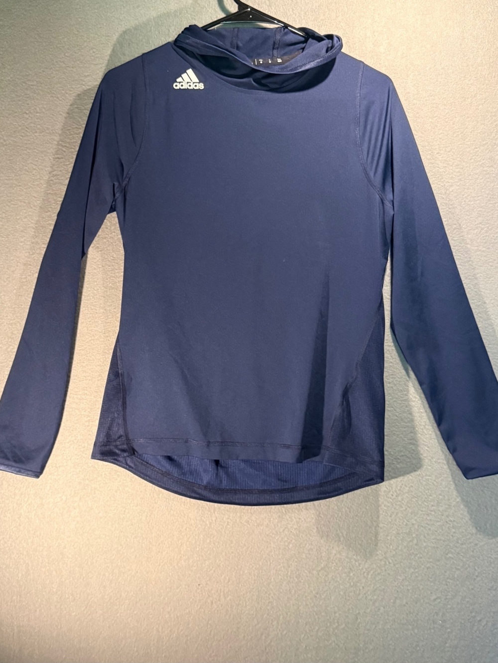 Adidas Navy Blue Climalite Long Sleeve Athletic Hoodie Medium